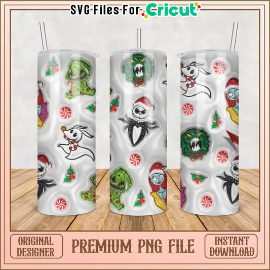 Premium Tumbler PNG File with Holiday Designs Ideal for Cricut Users