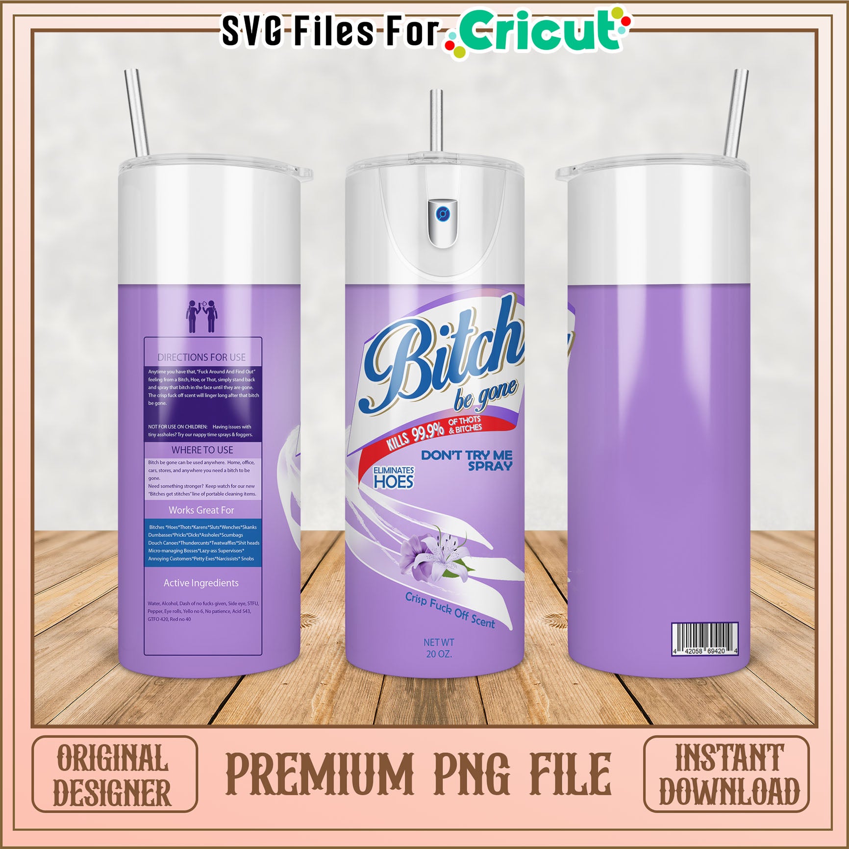Premium Tumbler PNG for Creative Projects, Unique Design for Fun Use