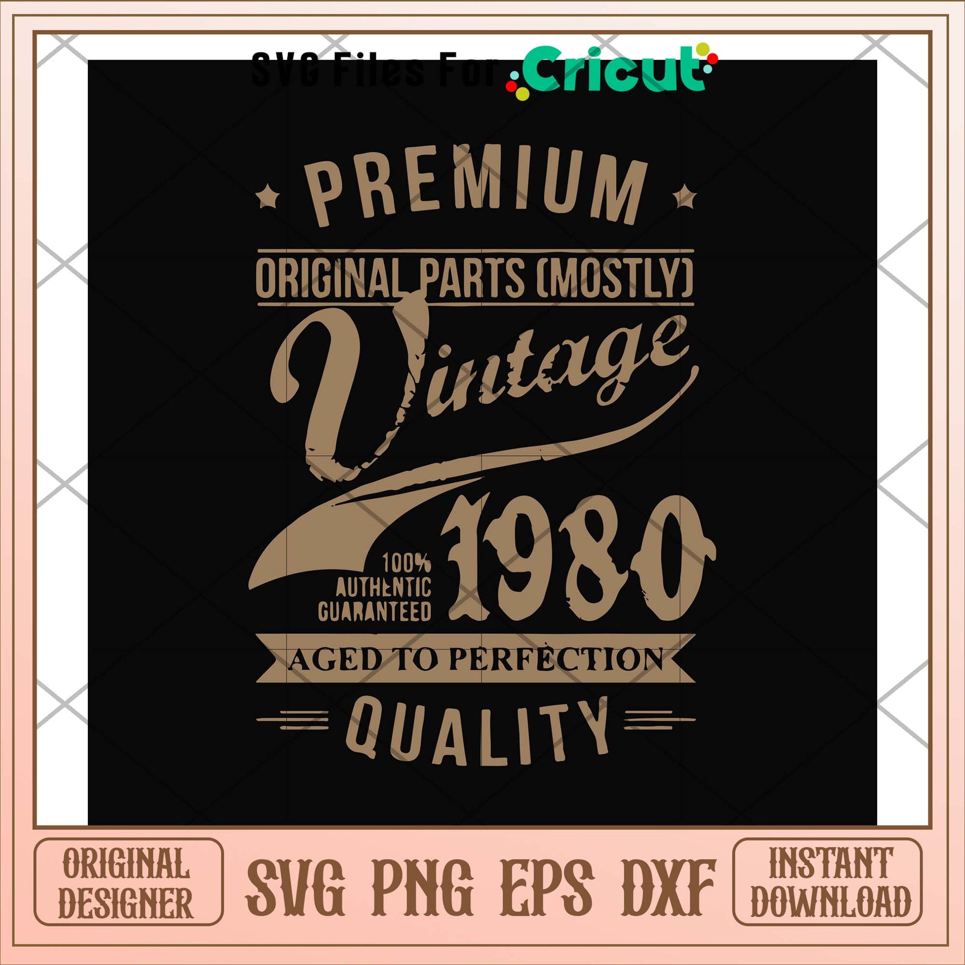 Premium original parts vintage 1980 svg, vintage svg, funny svg