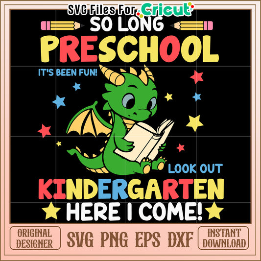 Preschool Graduation SVG Dragon Design