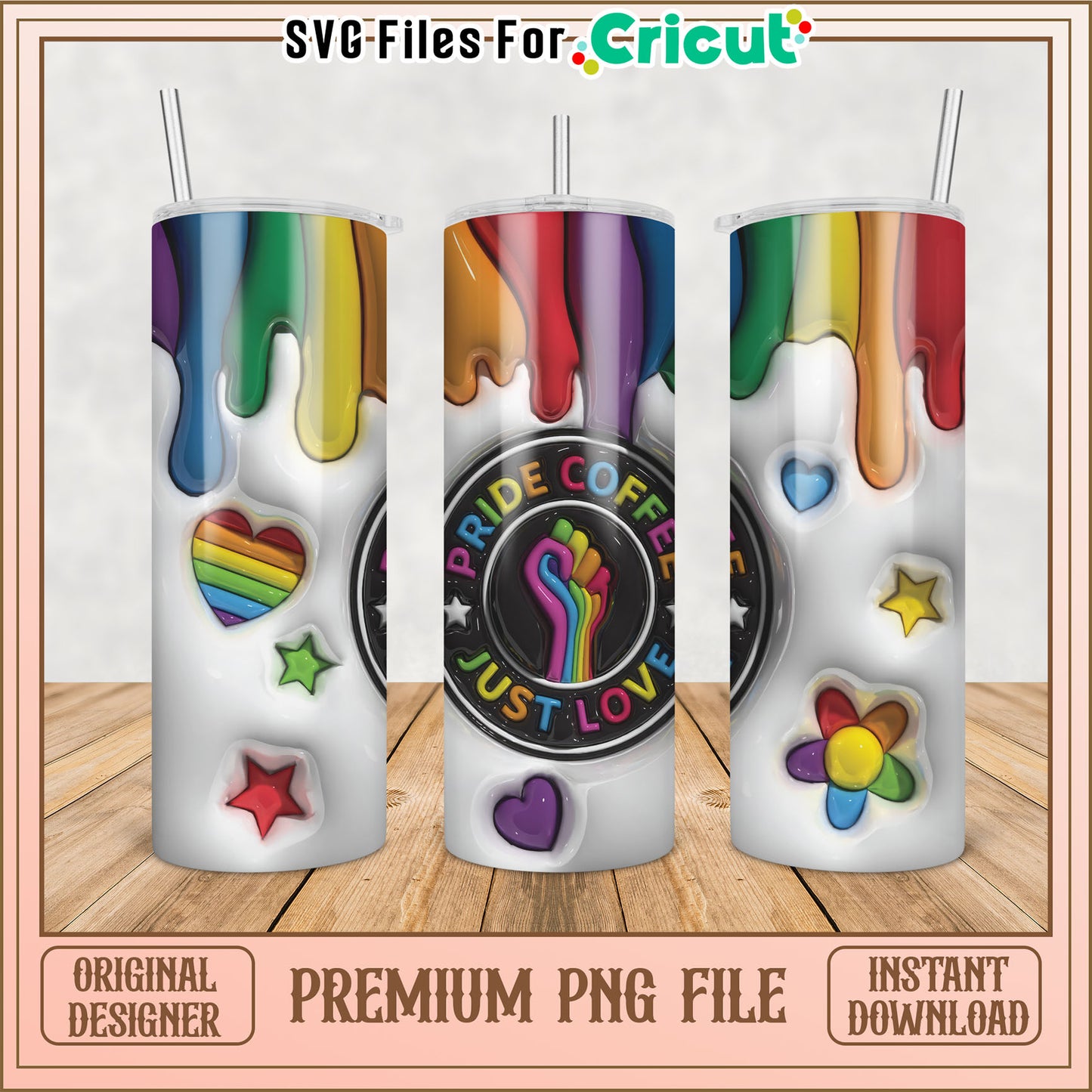 Pride Coffee Tumbler PNG Design