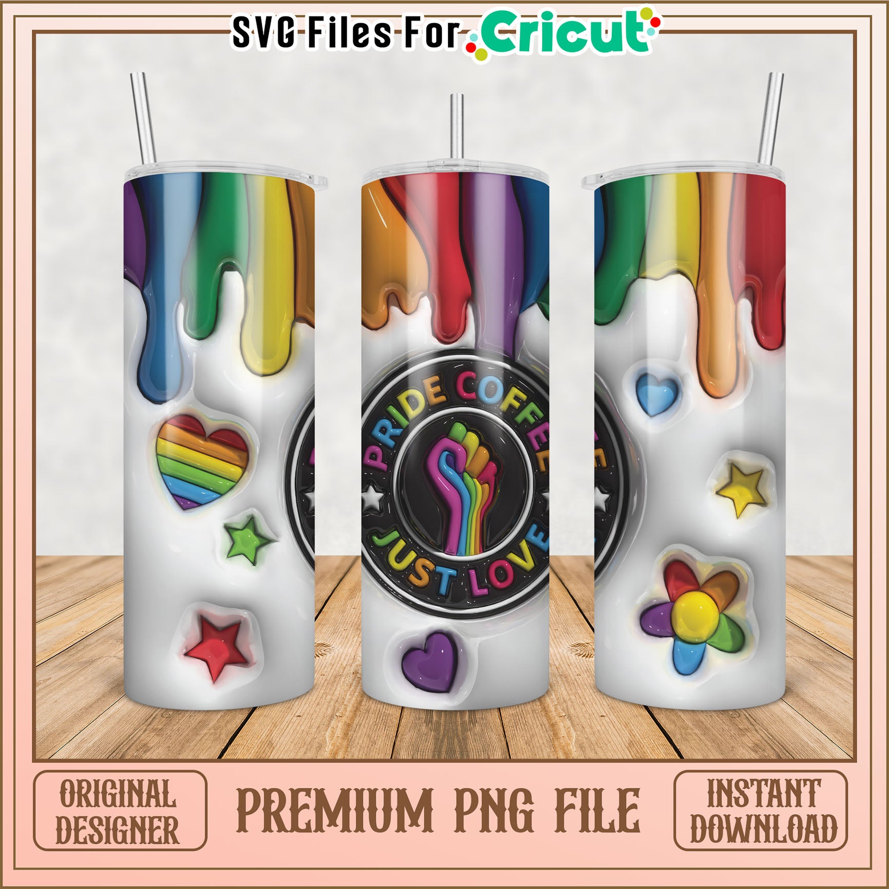 Pride Coffee Tumbler PNG Design Download