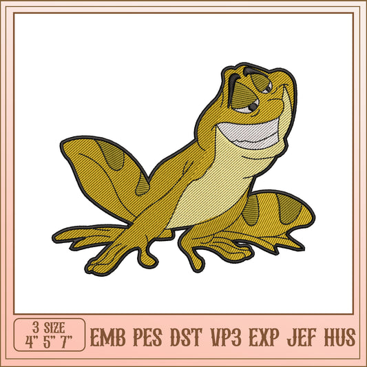 Prince Naveen Frog Embroidery Design