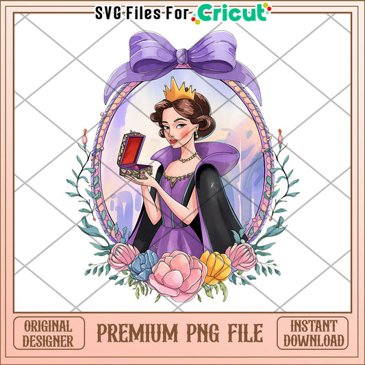 Princess Character Holding Treasure Box, Premium PNG Download File