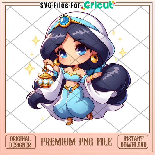 Princess Jasmine PNG Cricut File