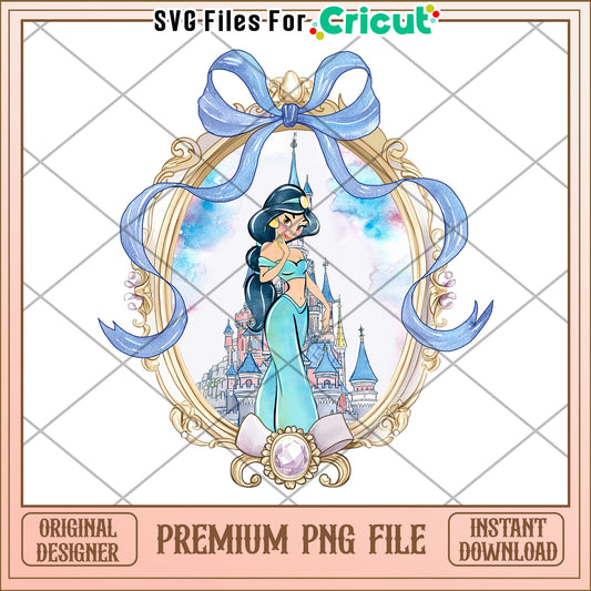Princess Jasmine Watercolor PNG Disney Castle Art