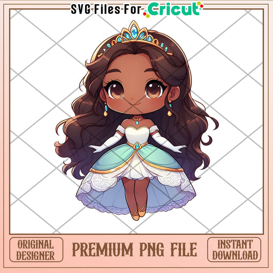 Princess PNG Sublimation Design Instant Download