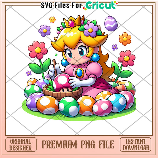 Princess Peach Easter PNG Cricut Design