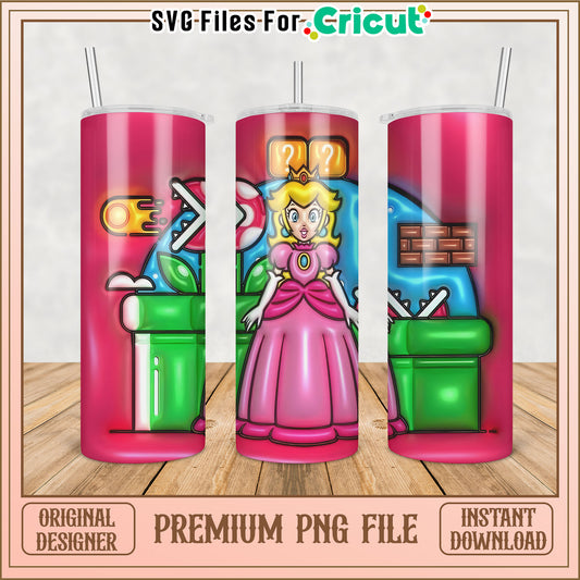 Princess Peach Tumbler PNG