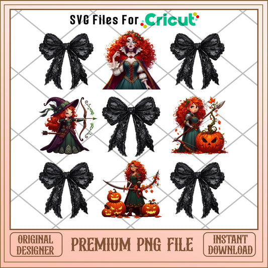 Princess Merida and bow png, princess png, halloween png