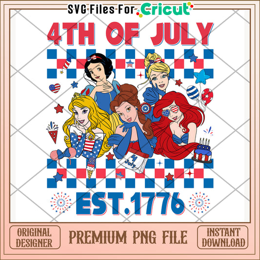 Princess disney 4th of july png, independence day png, disney character png