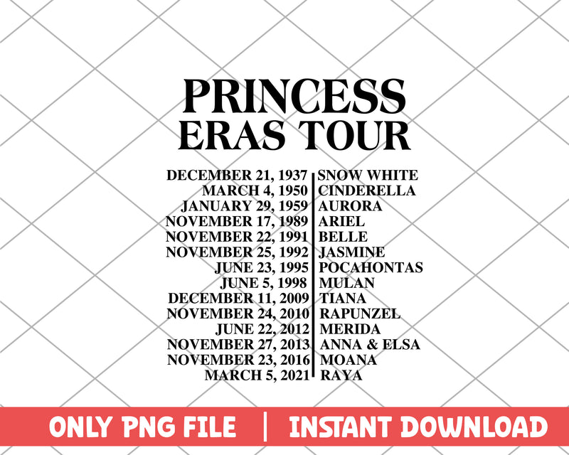 Princess eras tour disney png 