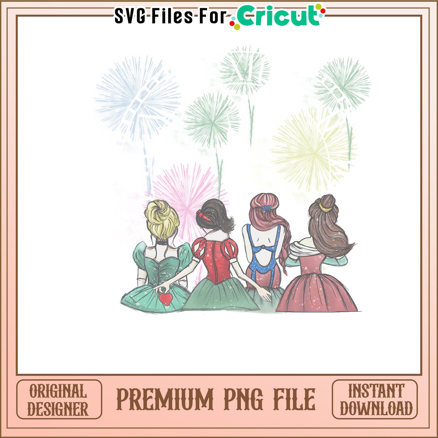 Princesses PNG, Instant Download Premium File