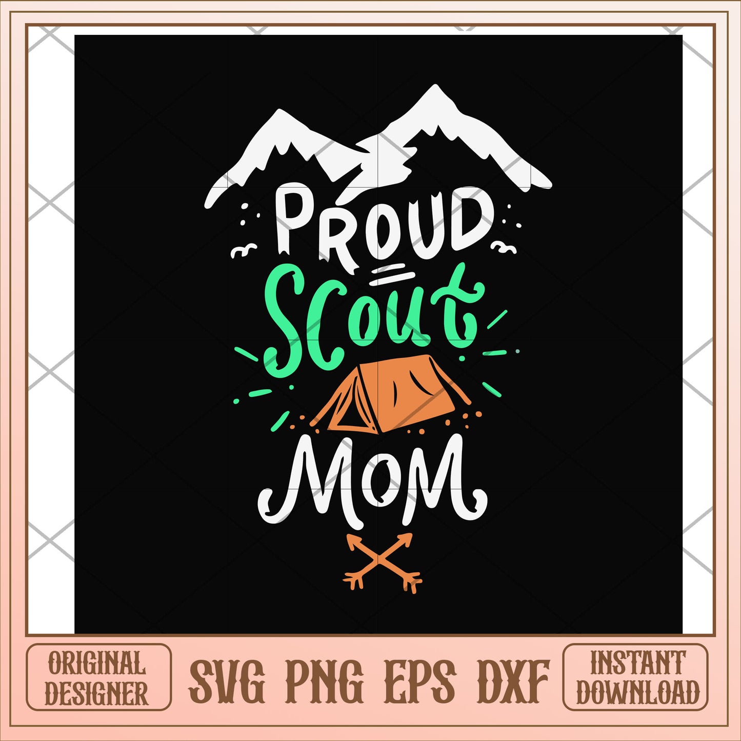 Proud scout mom svg, proud mom of an eagle scout svg, camping svg