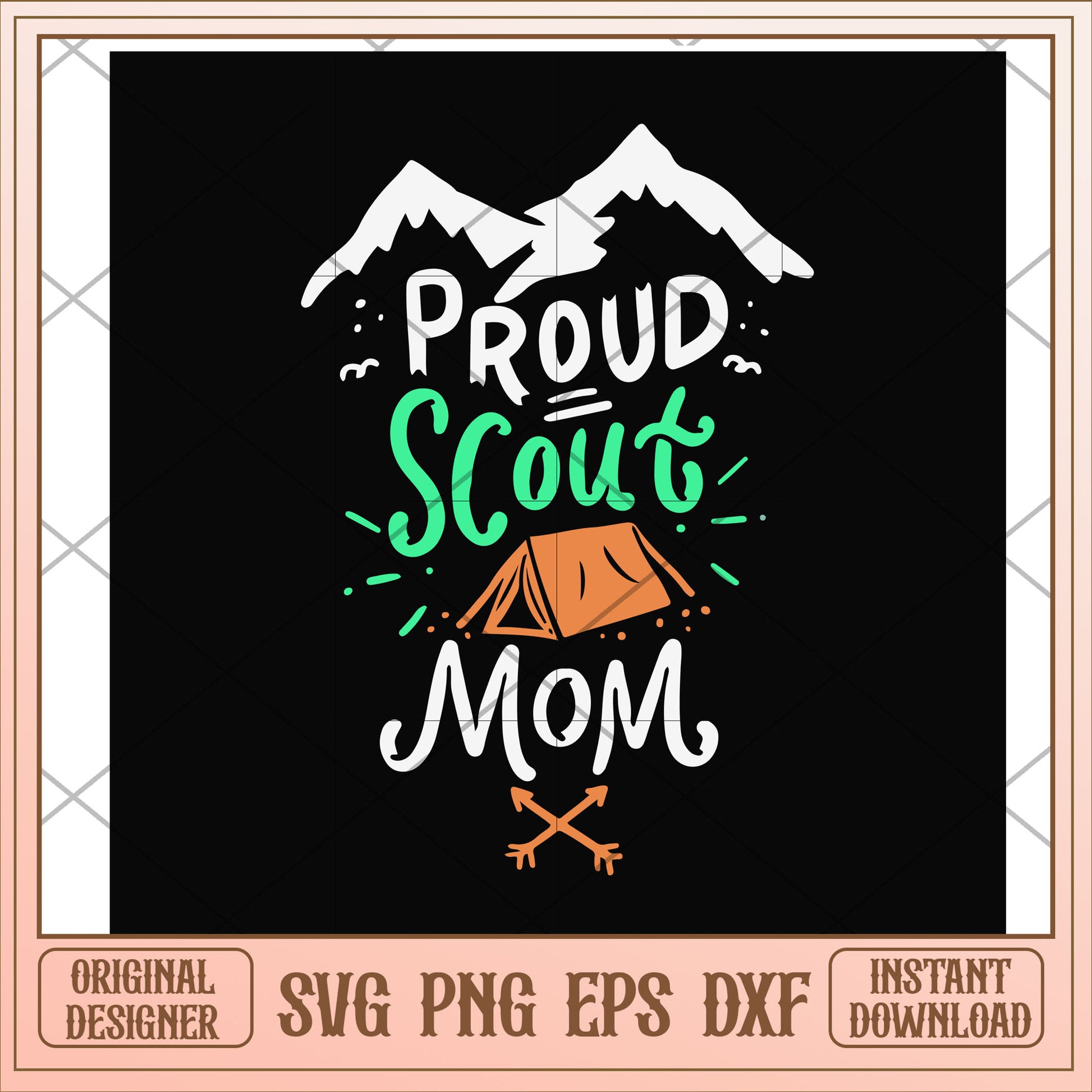 Proud scout mom svg, proud mom of an eagle scout svg, camping svg