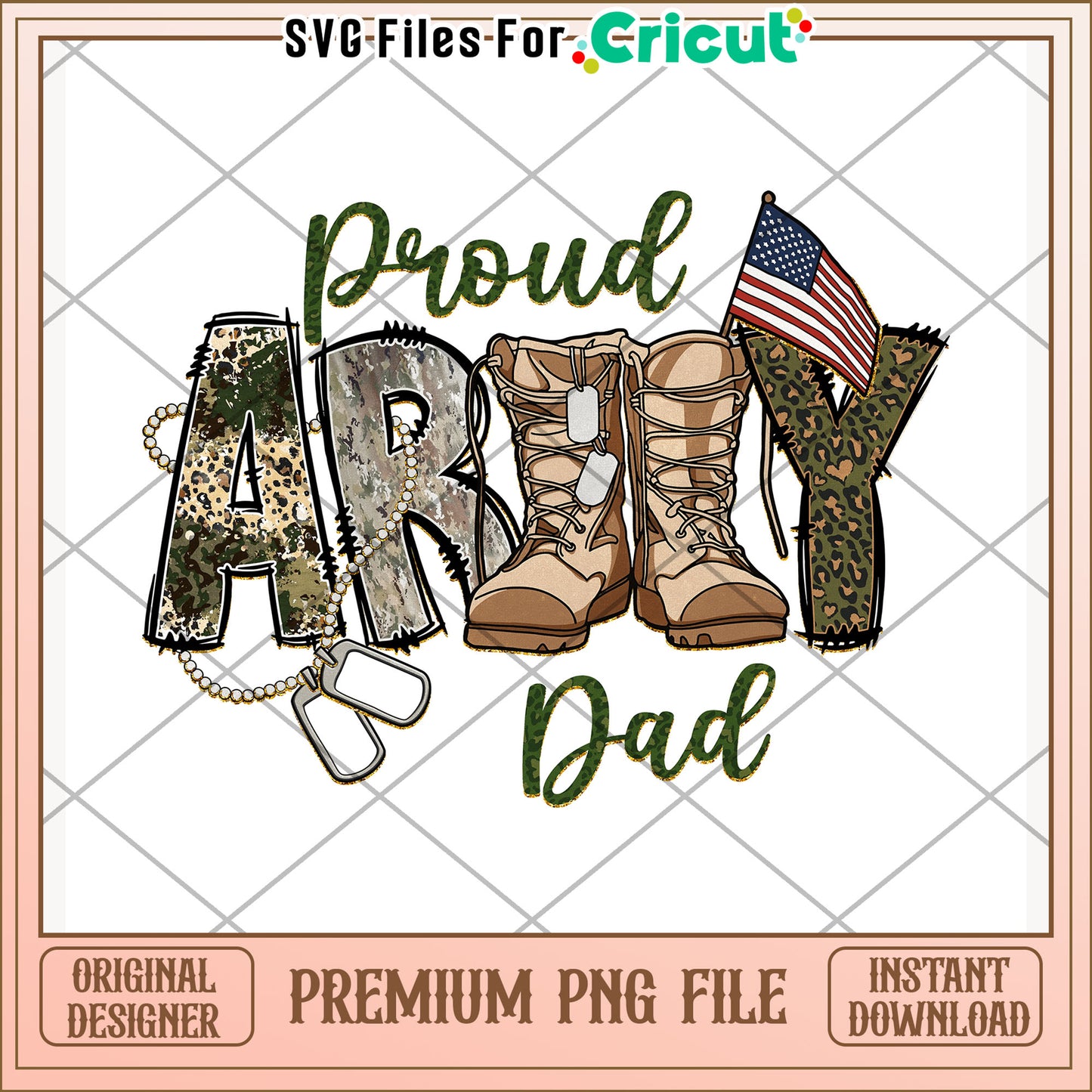 Proud amry dad png, military family png, america freedom​  png