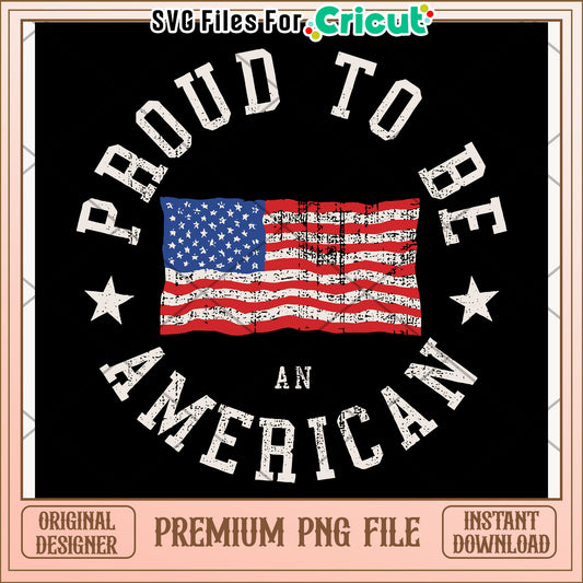 Proud to be american png, patriotic slogan png, usa pride png