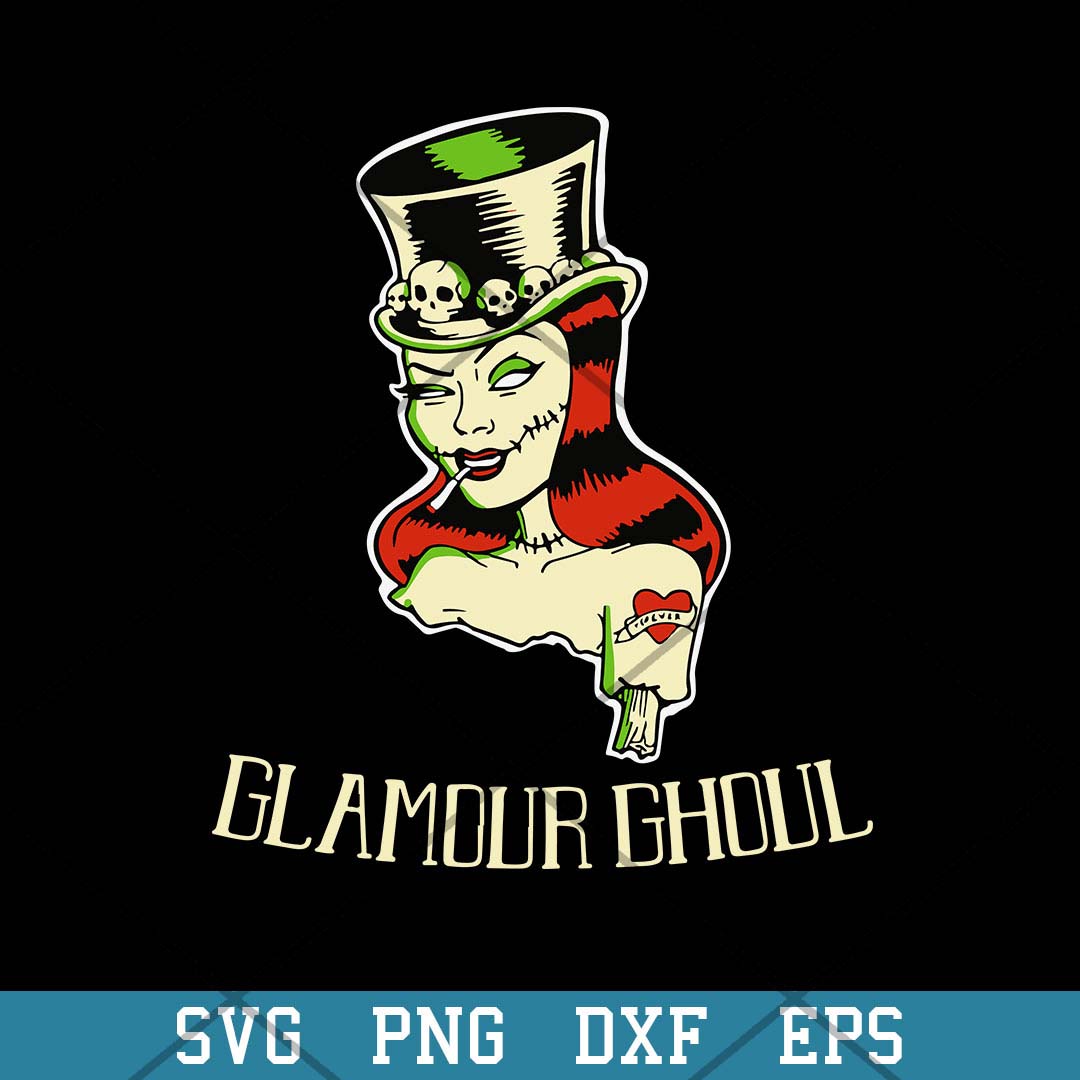 Psychobilly Horror Halloween Glamour Ghoul Svg, Halloween Svg-Svgfilesforcricut