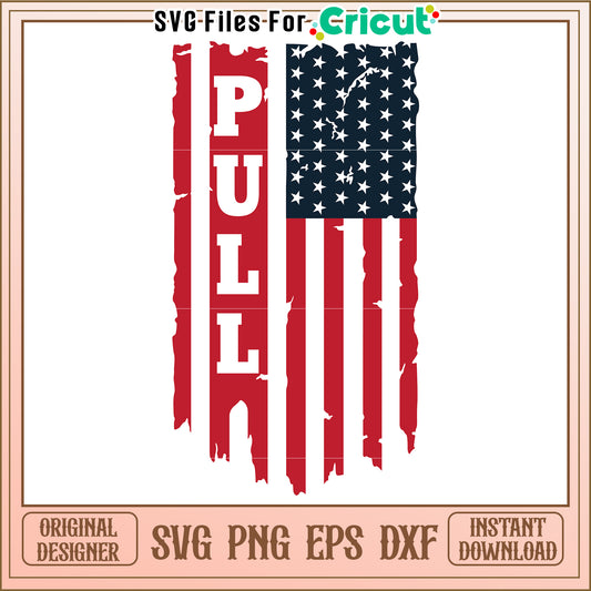 Pull american flag svg, shooting sports svg, clay shooting​ svg