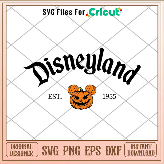 Pumpkin Disneyland 1955 svg, Disney characters svg, Digital Download