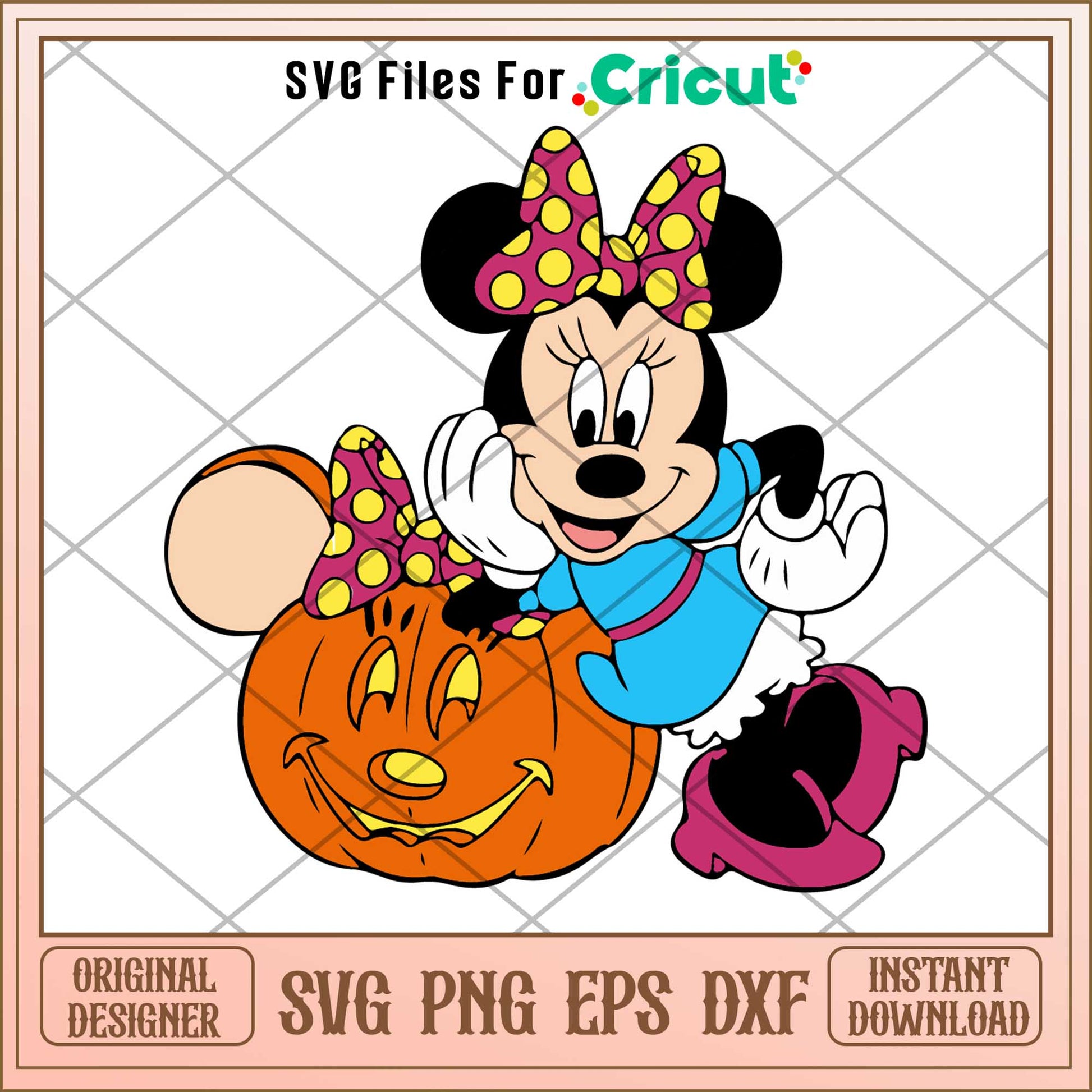 Pumpkin Girl and minnie mouse svg, Disney characters svg, Digital Download 