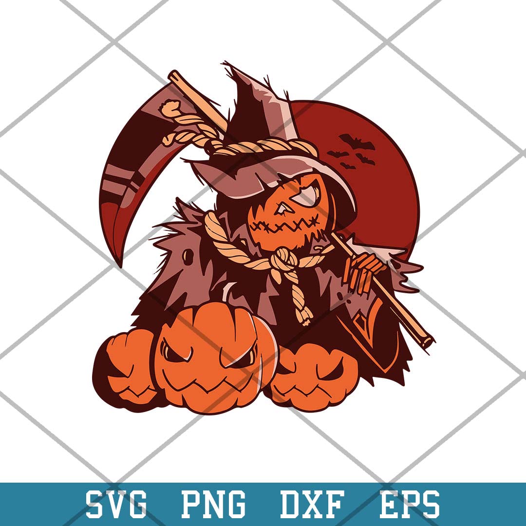 Pumpkin Grim Reaper Svg, Halloween Svg-Svgfilesforcricut