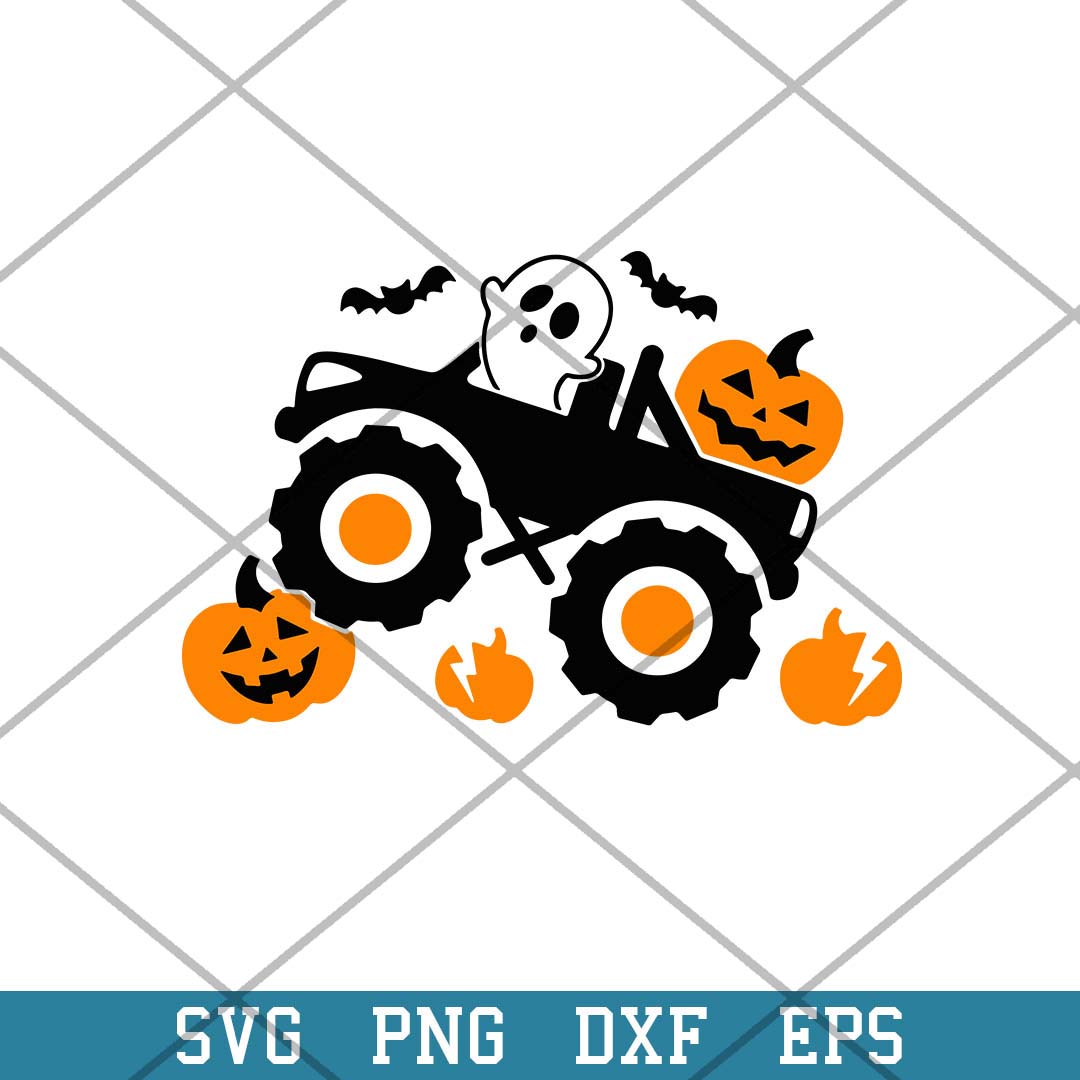 Pumpkin Monster Truck Svg, Halloween Svg-Svgfilesforcricut