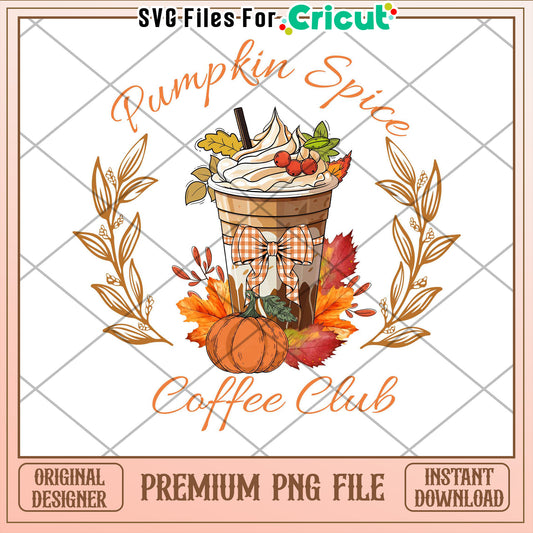 Pumpkin Spice Coffee Club PNG