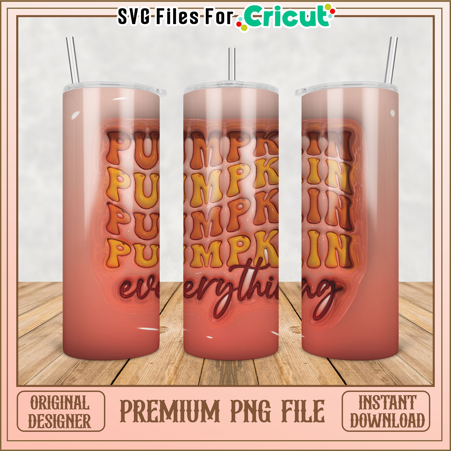 Pumpkin Spice Tumbler PNG