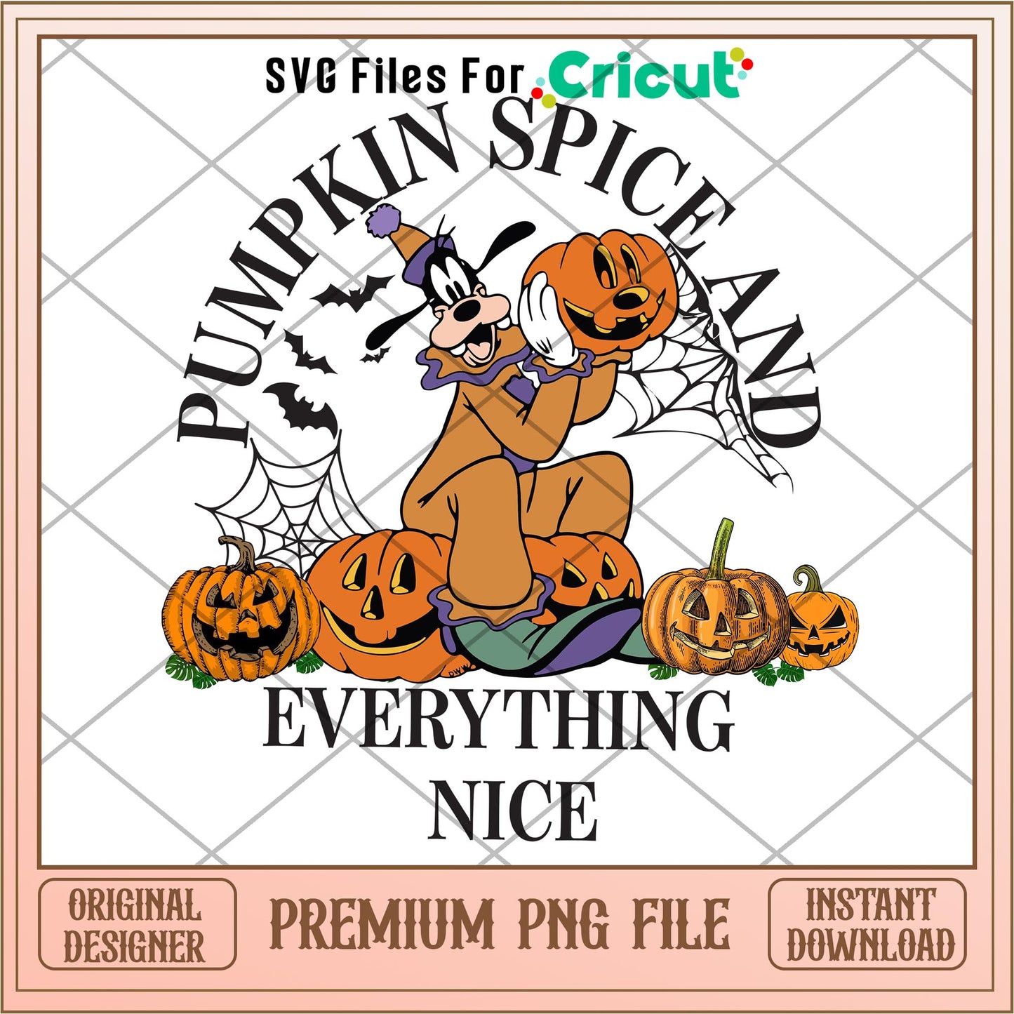 Pumpkin Spice and Everything Nice png, Disney characters png, Digital Download