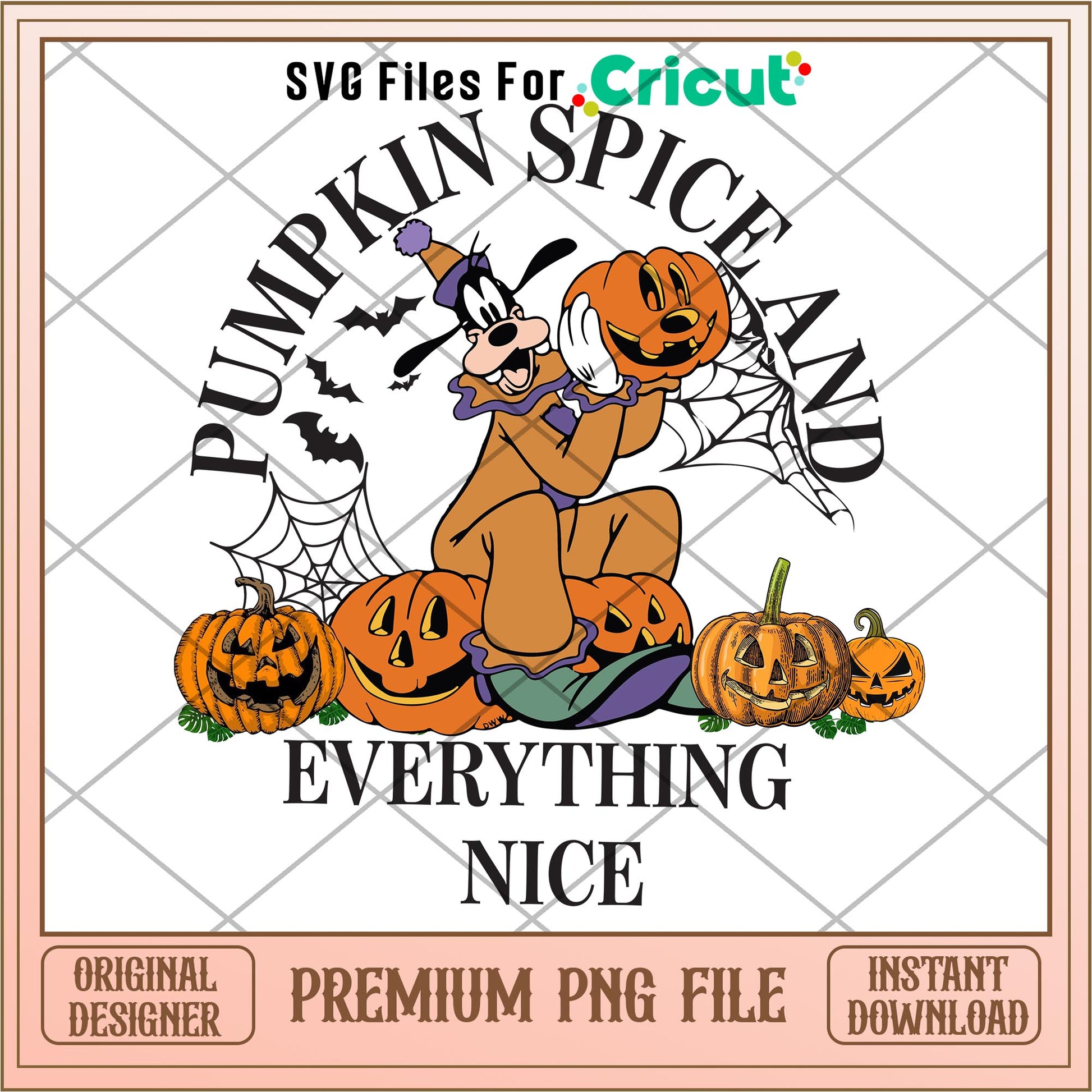 Pumpkin Spice and Everything Nice png, Disney characters png, Digital Download