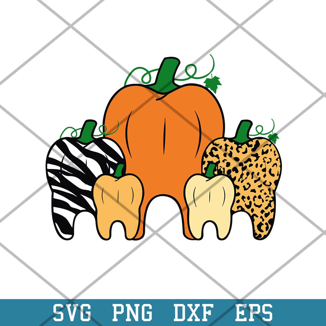 Pumpkin Teeth Dental Halloween Svg, Halloween Svg-Svgfilesforcricut