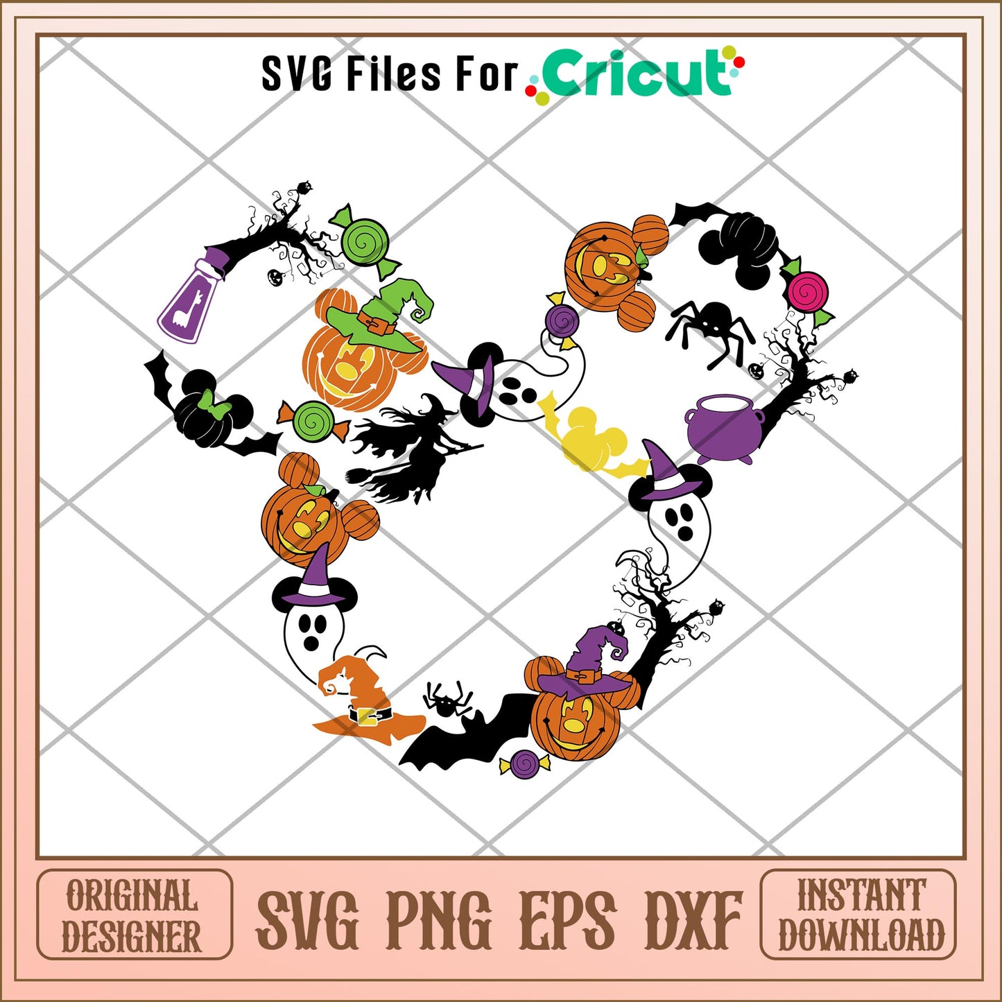 Pumpkin halloween svg, Disney characters svg, Digital Download