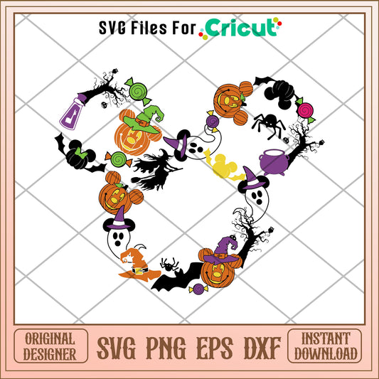 Pumpkin halloween svg, Disney characters svg, Digital Download