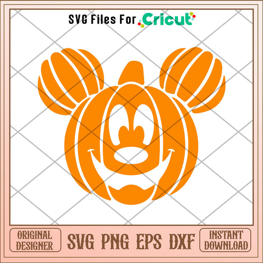 Pumpkin mickey Halloween head svg, Disney characters svg, Digital Download