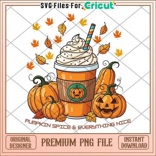 Pumpkin milkshake png, autumn png, fall cute characters png