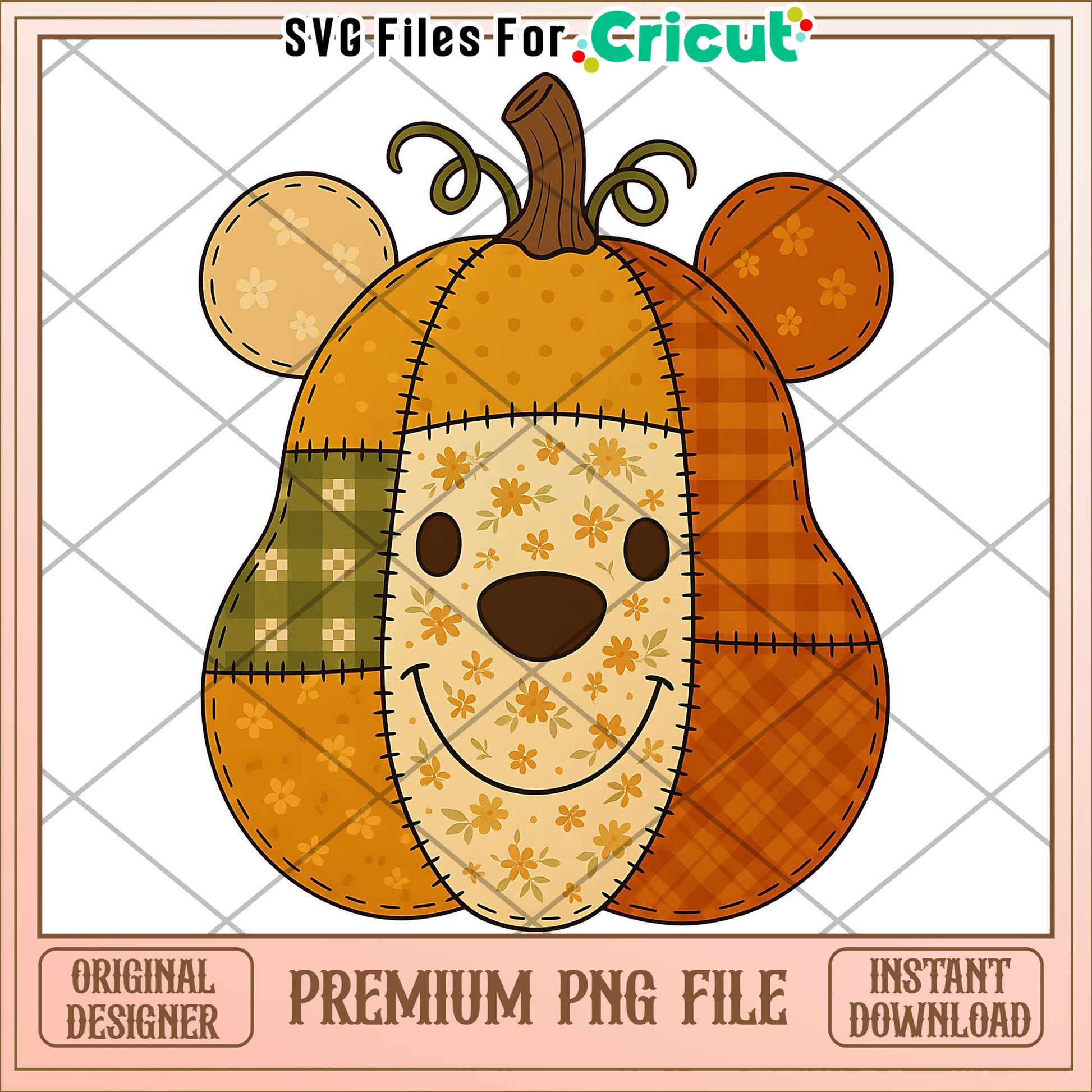 Pumpkin pooh halloween png, halloween png, halloween characters png