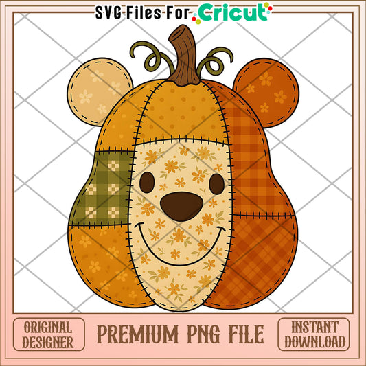 Pumpkin pooh halloween png, halloween png, halloween characters png