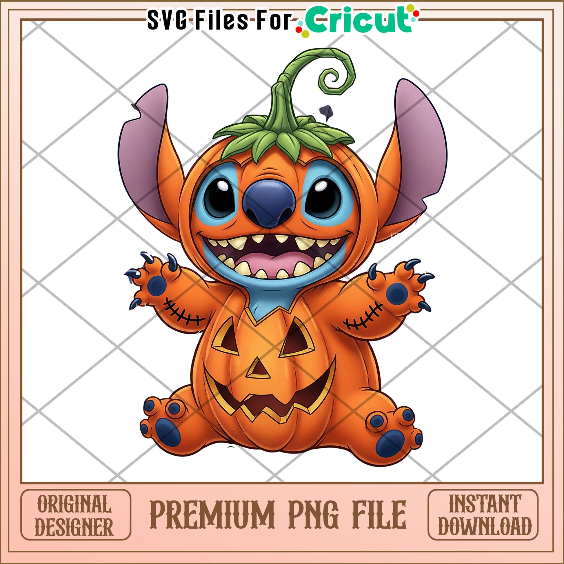 Pumpkin stitch png, halloween pumpkins​ png, cute stitch png
