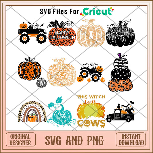Halloween Pumpkin bundle, Halloween svg - Svgfileforcricut