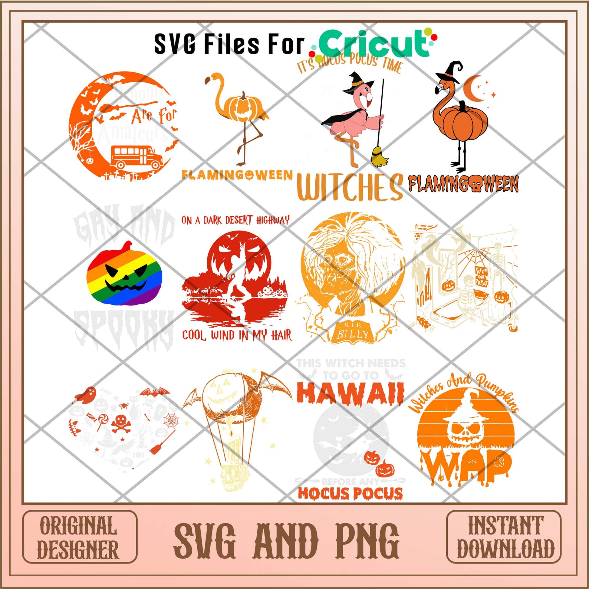 Orange Halloween pumpkin svg bundle, Halloween svg - Svgfileforcricut 