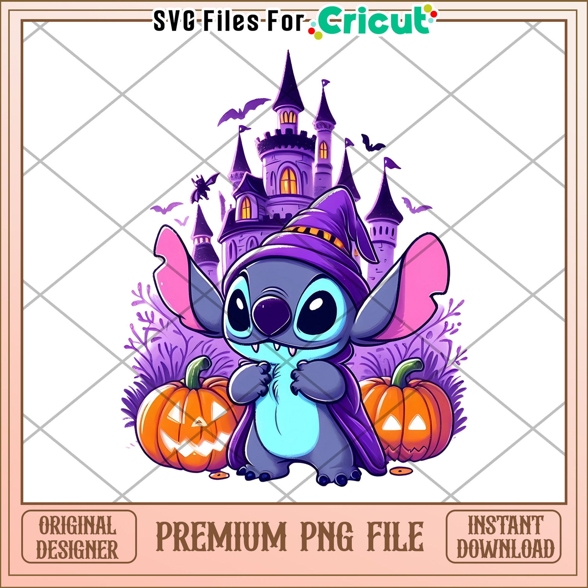 Purple castle stitch png, halloween cookies​ png, lilo and stitch png