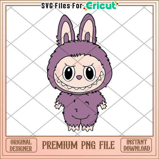 Purple labubu png, labubu keychain png, independence doll png