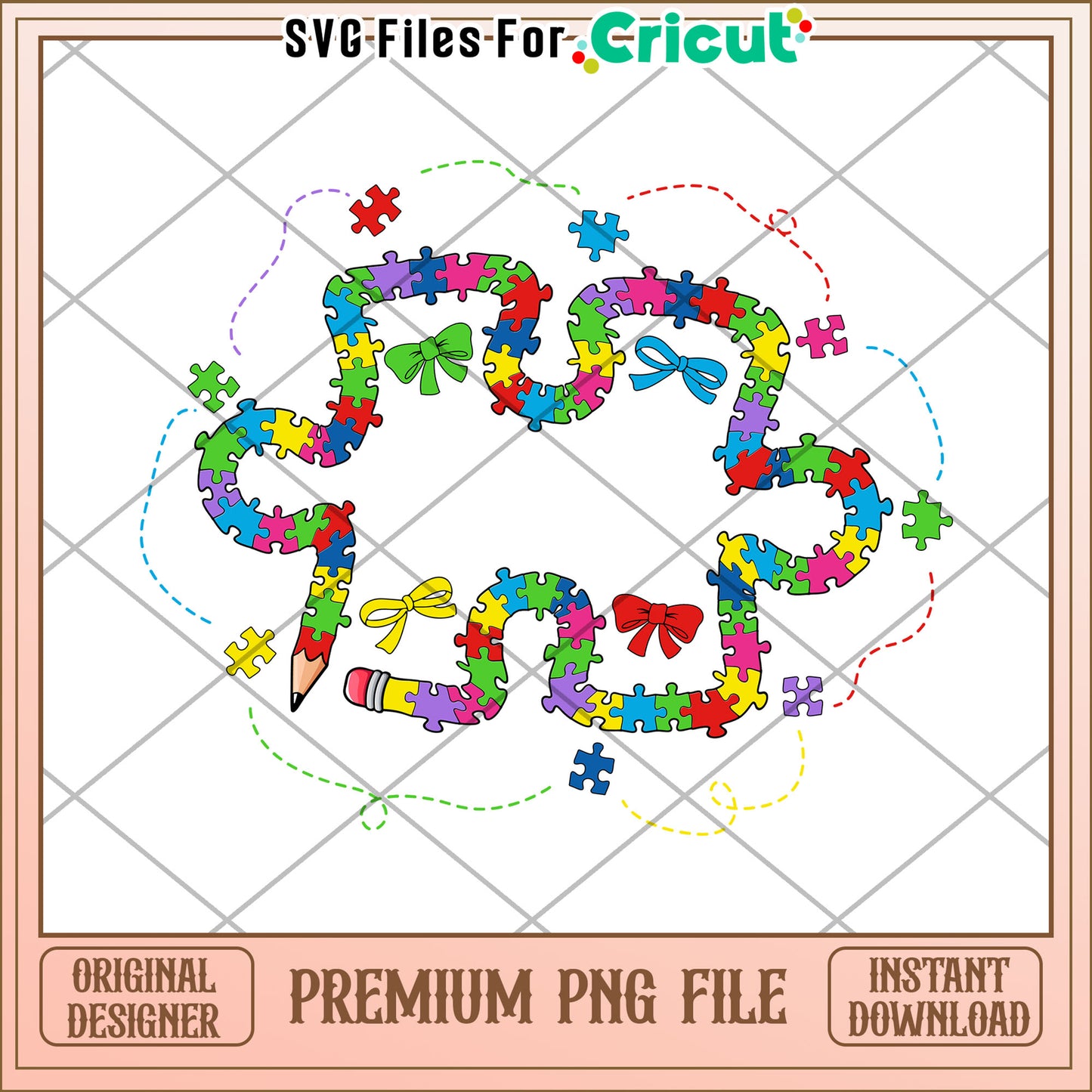 Puzzle Pencil PNG Design Download