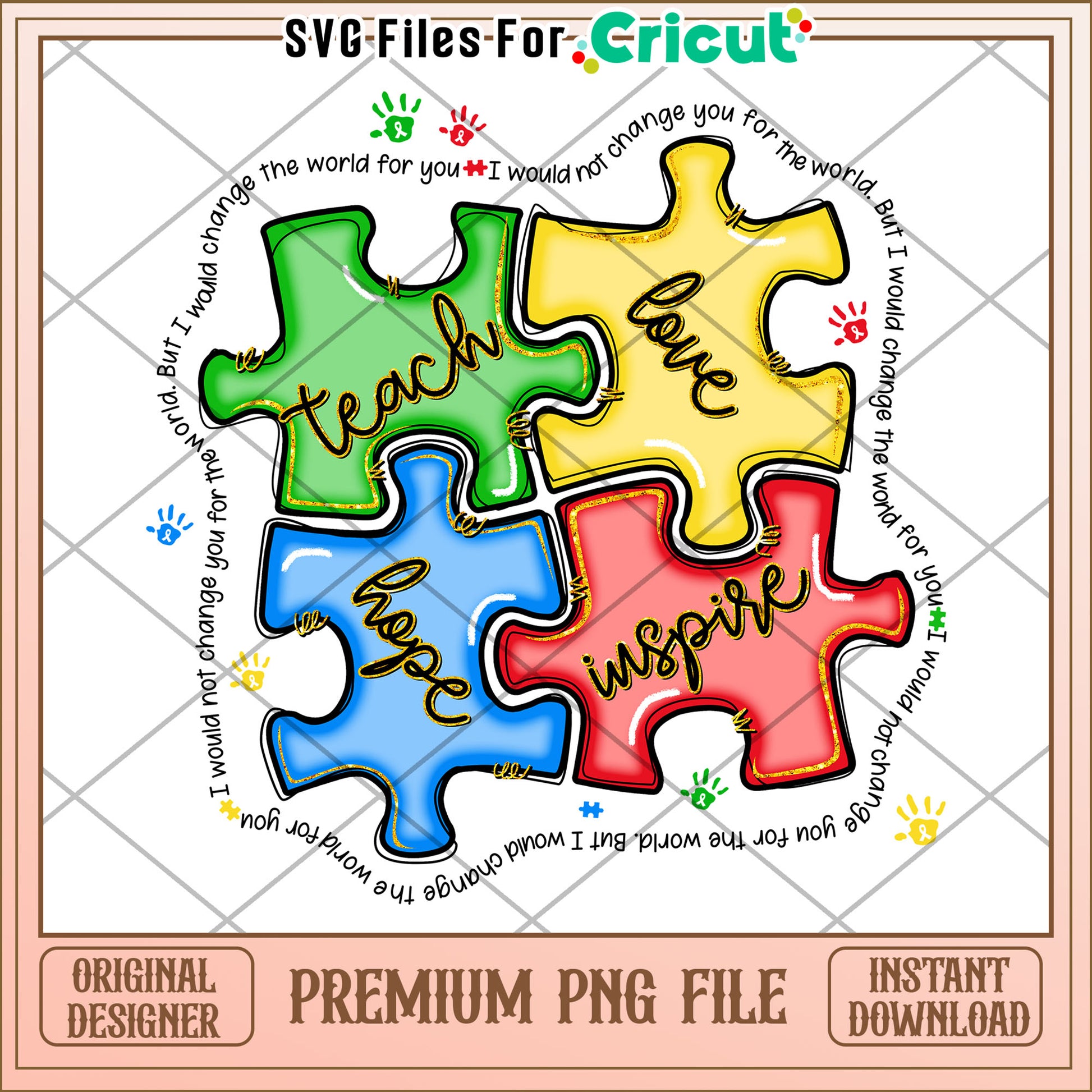 Puzzle Teacher PNG Teach Love Hope Inspire