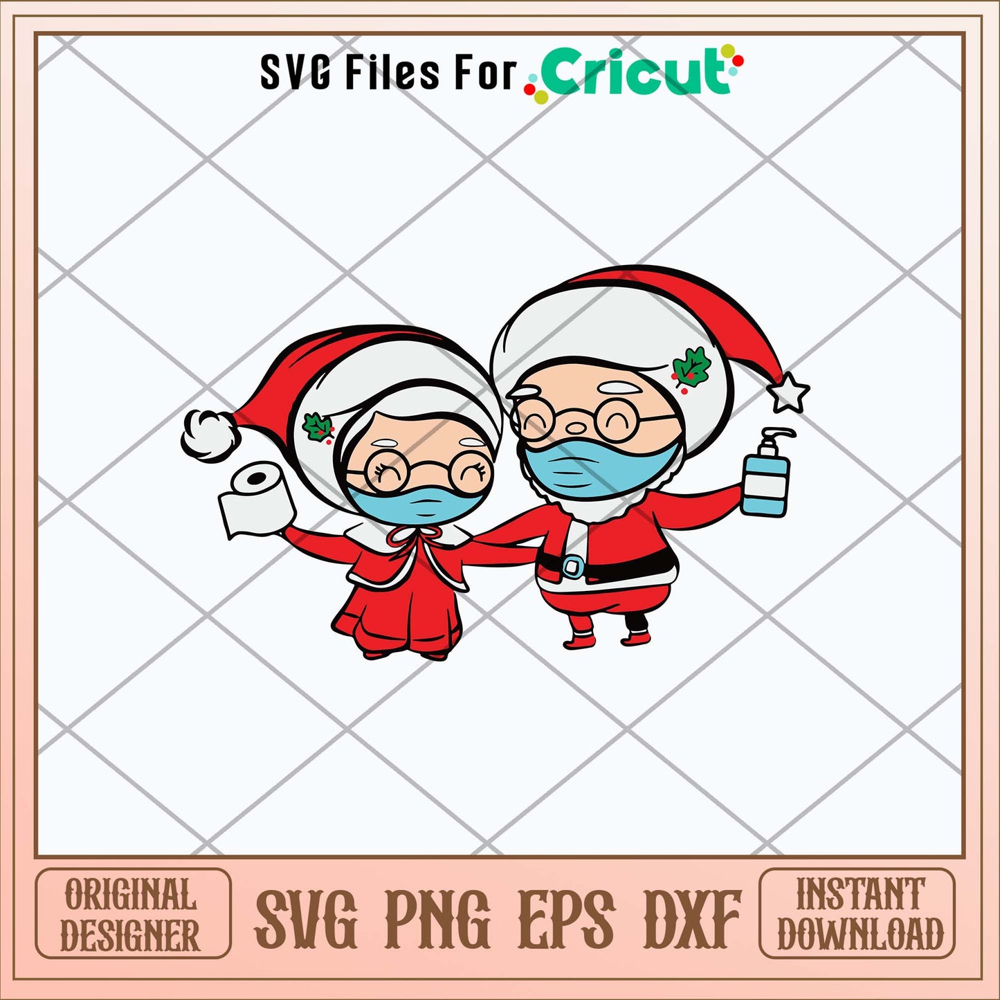 Quarantine Mr. And Mrs Claus Svg, Christmas Svg-Svgfilesforcricut