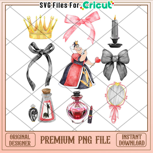 Queen of Hearts PNG Sublimation Design