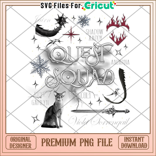 Quest Squad PNG Fantasy Team Graphic