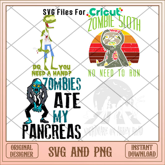 Zombies quotes svg bundle, Cute art svg bundle - Svgfilesforcricut