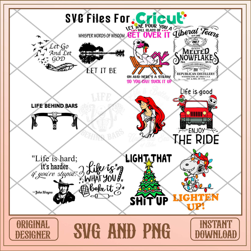 Life is quotes svg bundle, Cute art svg bundle - Svgfileforcricut – svg ...